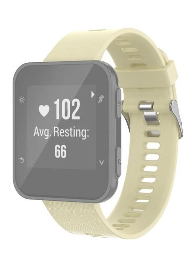 BGM Silicone Replacement Band For Garmin ForeAthlete 35J/Forerunner 35J Beige - Image 1