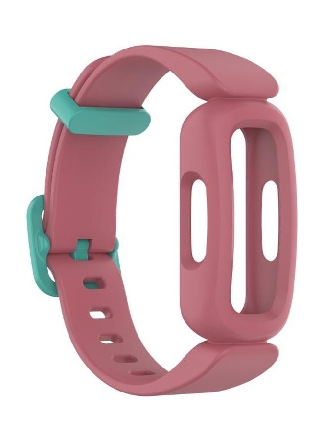 BGM For Fitbit Ace 3 Silicone Integrated Replacement Strap Watchband Watermelon Red/Green Buckle - Image 1