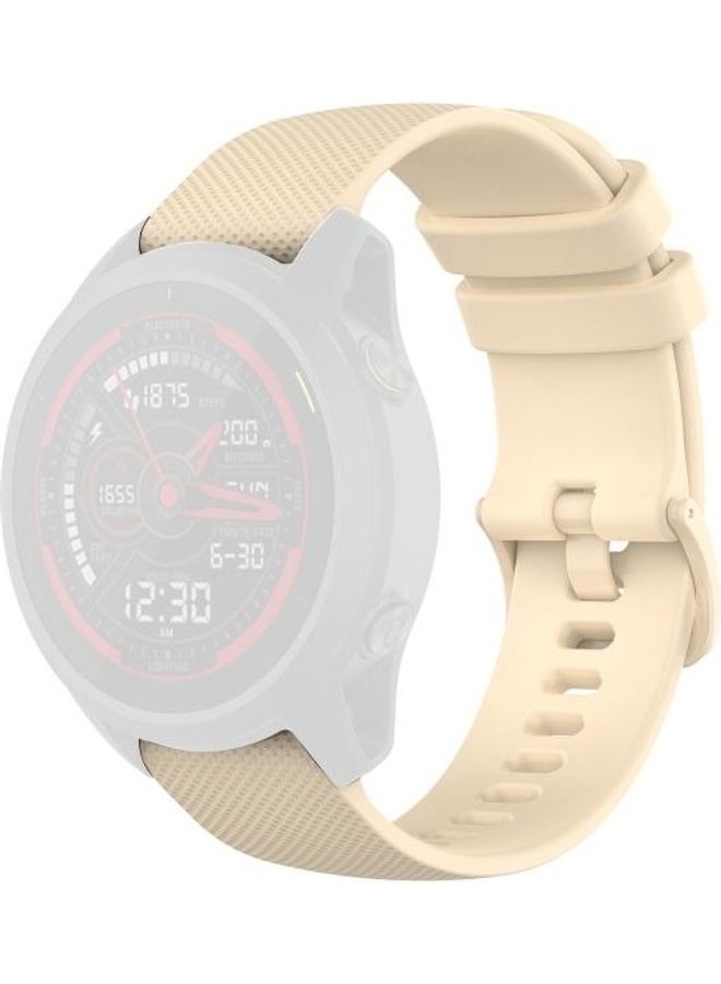 BGM Quick Release Grid Texture Replacement Band With Utility Knife For Garmin Forerunner 745 Beige - Image 2