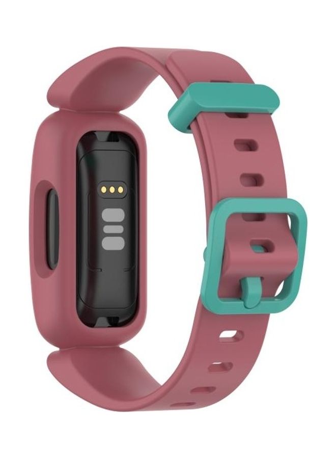 BGM Silicone Replacement Strap Watchband For Fitbit Inspire 2 Watermelon Red/Green - Image 2