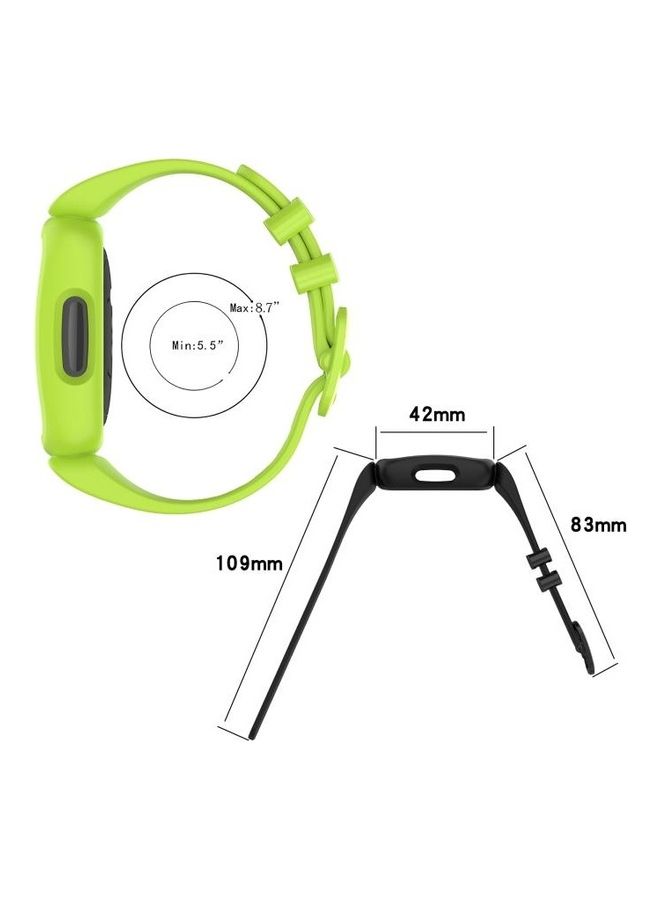 BGM Silicone Replacement Strap Watchband For Fitbit Inspire 2 Watermelon Red/Green - Image 5
