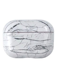 Marble Water Sticker Wireless Earphone Protective Case For AirPods Pro 3 White