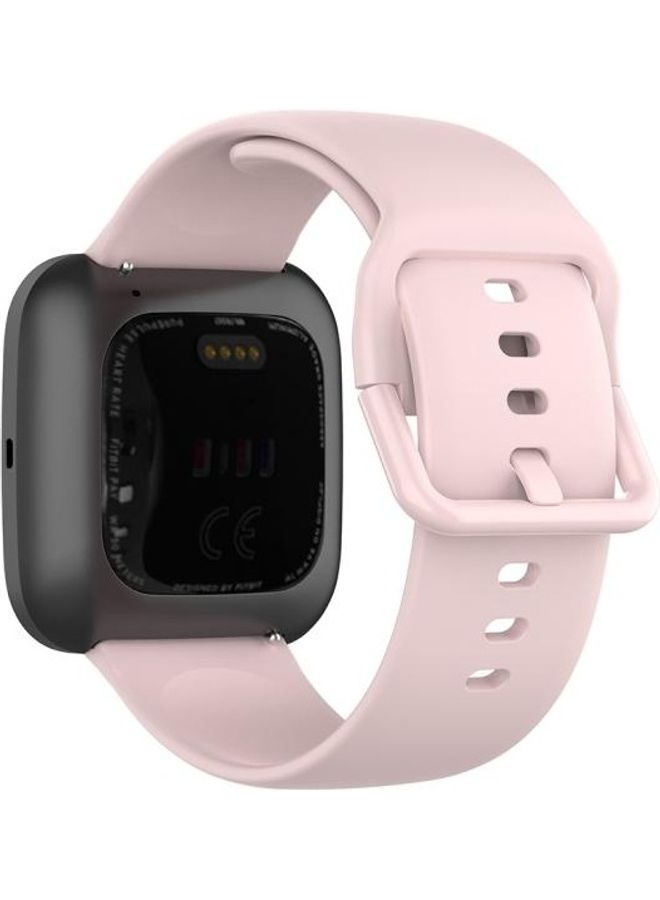 BGM 23mm Color Buckle Silicone Wrist Strap Watch Band For Fitbit Versa 2 / Versa / Versa Lite / Blaze Pink - Image 4