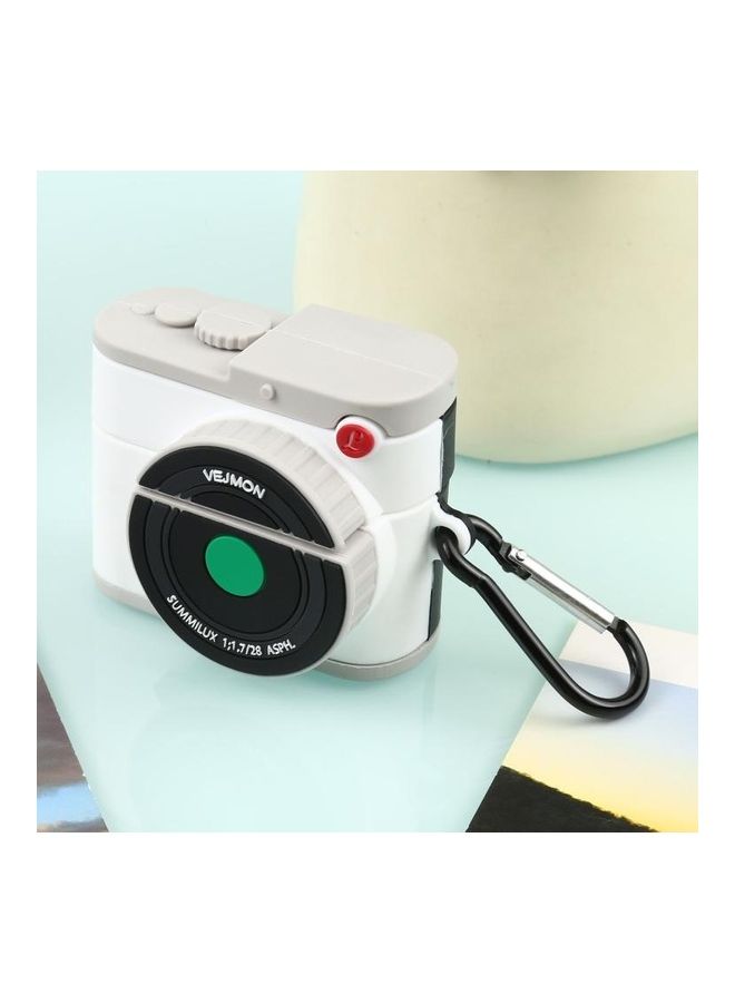 BGM - Polaroid Camera Style Bluetooth Headphone Protective Case For Apple AirPods Pro White - Image 1