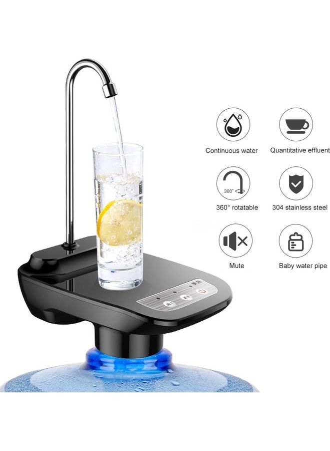 Toshionics Rechargeable Electric Drinking Water Dispenser Pump White/Black 7.4x5.31x3.34inch  - Image 4
