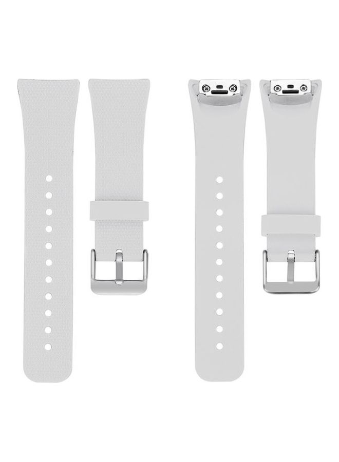 BGM 3D Textured Silicone TPU Strap For Samsung Galaxy Gear Fit2 White  - Image 3