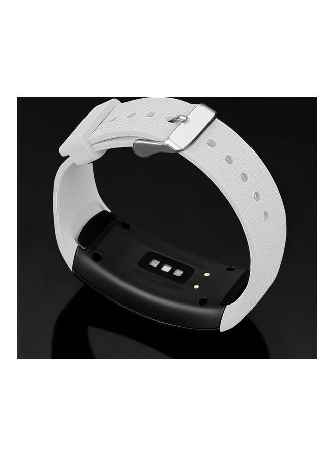 BGM 3D Textured Silicone TPU Strap For Samsung Galaxy Gear Fit2 White  - Image 4
