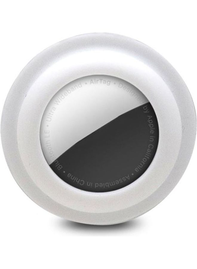 BGM - Adsorption Type Anti-Scratch Silicone Shockproof Protective Cover Case for Apple AirTag White - Image 1