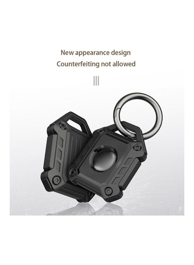 BGM - Armor Anti-Scratch Shockproof TPU Protective Cover Case with Keychain Hook Loop for Apple AirTag White - Image 1