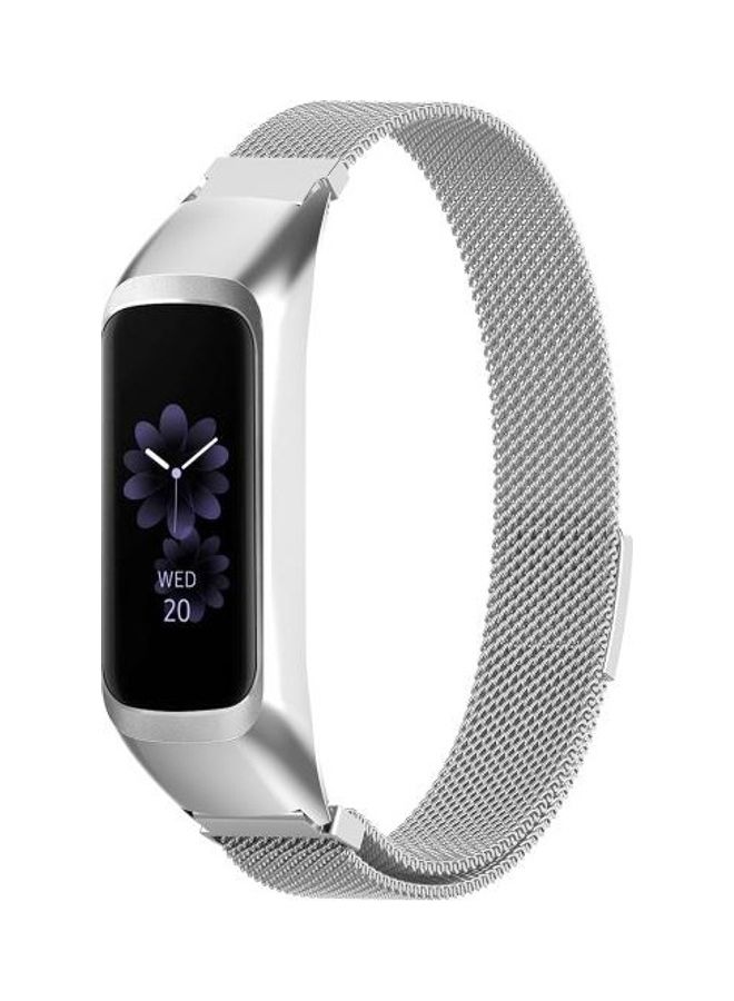 BGM - For Samsung Galaxy Fit 2 SM-R220 Milanese Replacement Strap Watchband Silver - Image 1
