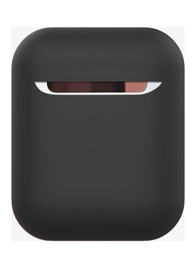 BGM Wireless Earphones Shockproof Liquid Silicone Protective Case for Apple AirPods 1/2 Black - Image 1