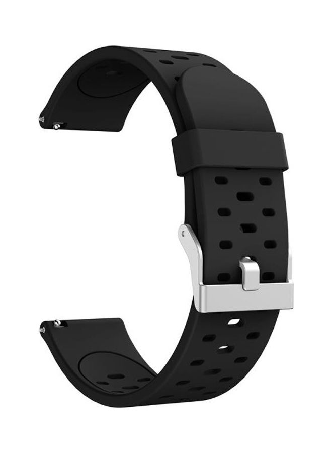 BGM Three Row Holes Silicone Replacement Strap Watchband For Samsung Galaxy Watch 3 41mm Black - Image 1