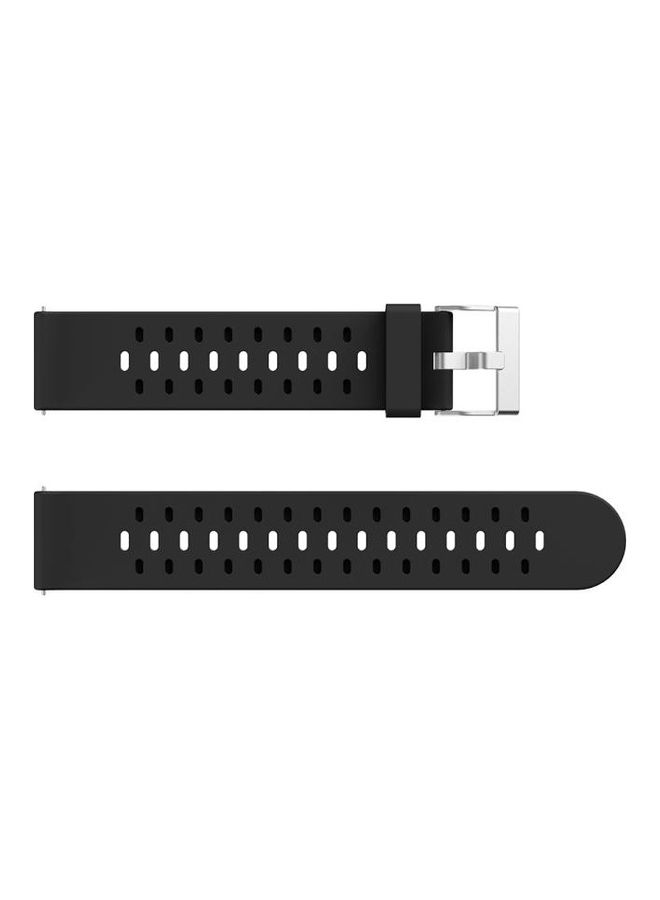 BGM Three Row Holes Silicone Replacement Strap Watchband For Samsung Galaxy Watch 3 41mm Black - Image 4