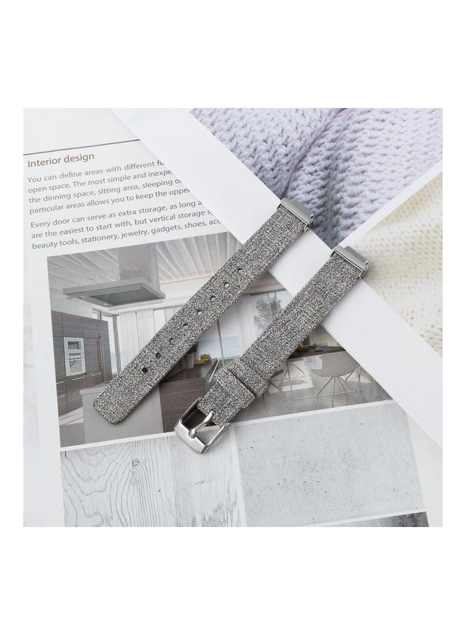 BGM Replacement Nylon Canvas Strap Band For Fitbit Inspire HR Grey - Image 5