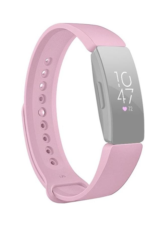 BGM Smart Watch Snap Fastener Wrist Strap Watchband For Fitbit Inspire HR Pink - Image 1