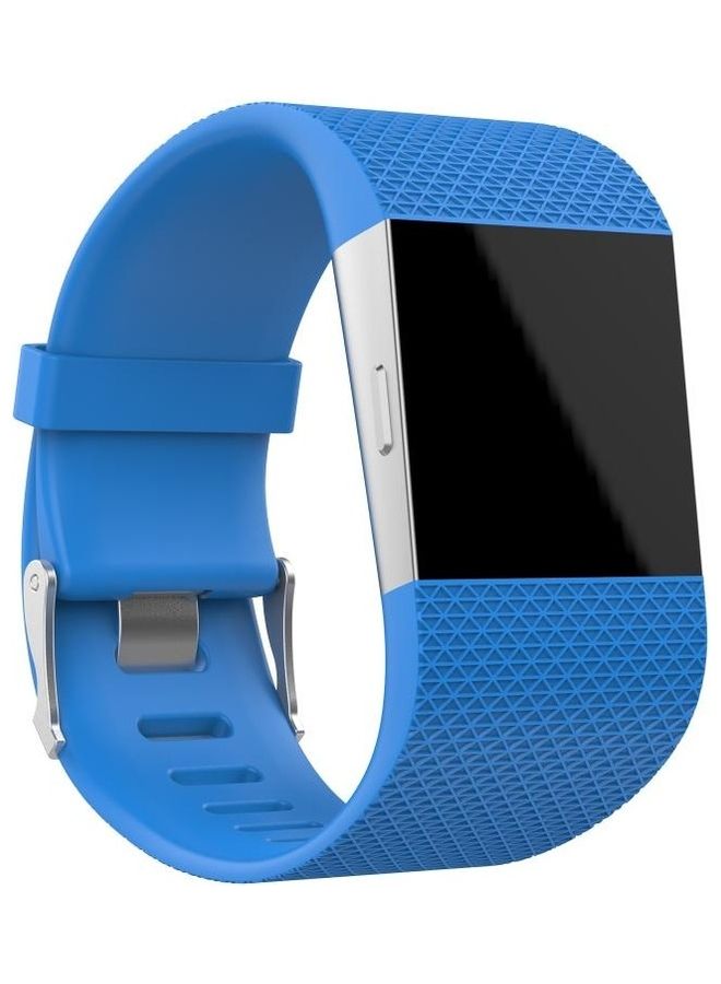 BGM Rhombus Texture Adjustable Sport Wrist Strap For Fitbit Surge Sky Blue - Image 1