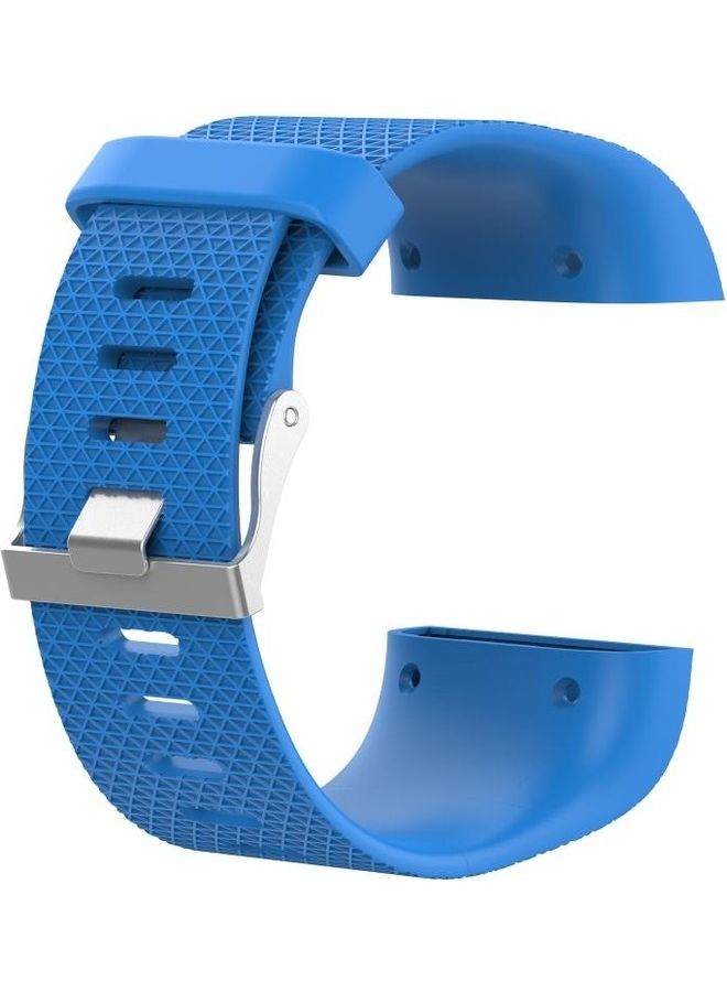 BGM Rhombus Texture Adjustable Sport Wrist Strap For Fitbit Surge Sky Blue - Image 2