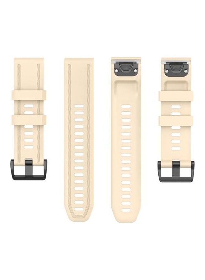 BGM Quick Release Replacement Band For Garmin Fenix 6S 20mm Beige - Image 5