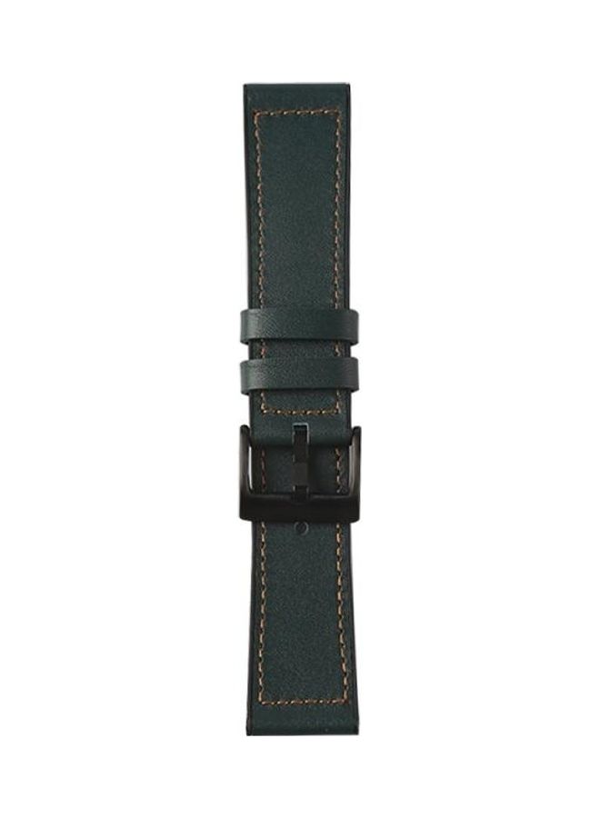 BGM Replacement Strap Watchband For Samsung Galaxy Watch 3 45mm TPU + Leather Green - Image 2