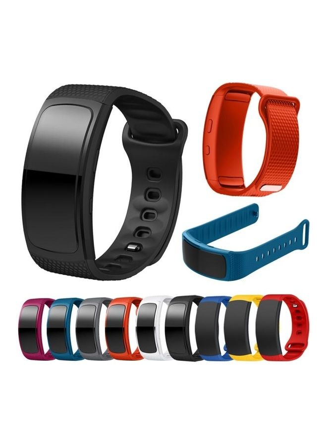 BGM - Silicone Replacement Strap Watchband For Samsung Gear Fit2 Pro Black - Image 1