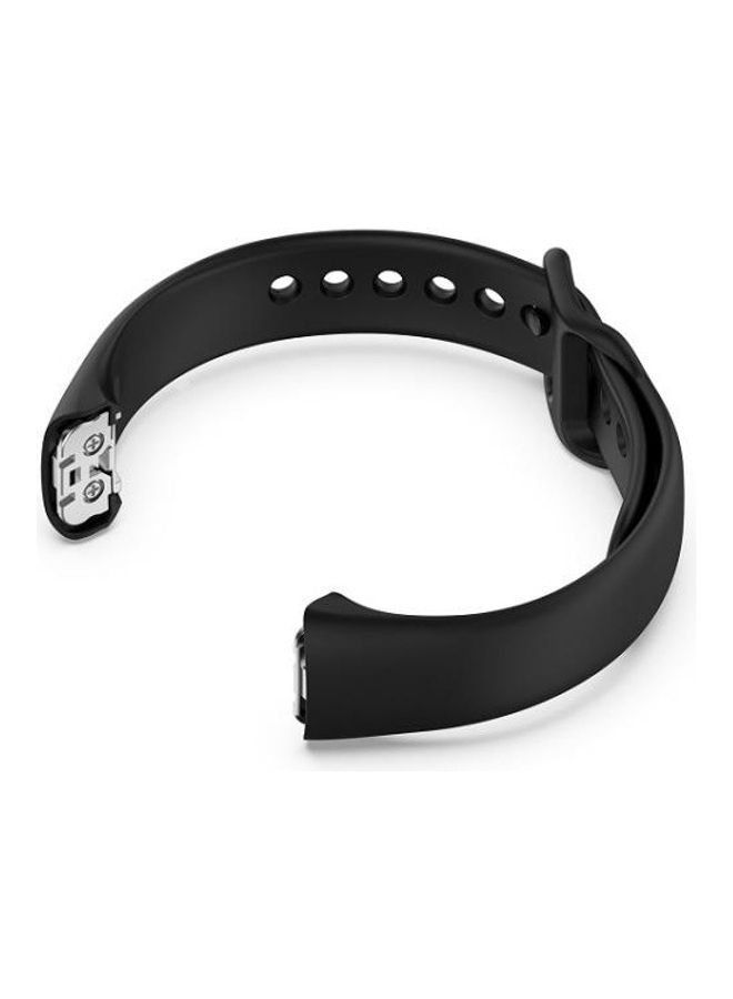 BGM Silicone Steel Shrapnel Replacement Strap Watchband For Samsung Galaxy Fit SM-R370 Black - Image 2