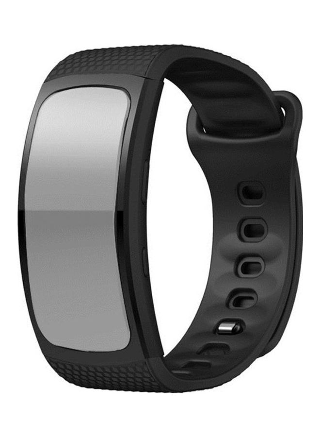 BGM Silicone Replacement Strap Watchband For Samsung Gear Fit2 Pro Black - Image 1