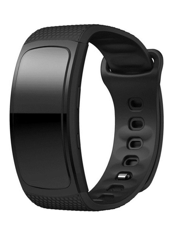 BGM Silicone Replacement Strap Watchband For Samsung Gear Fit2 Pro Black - Image 2