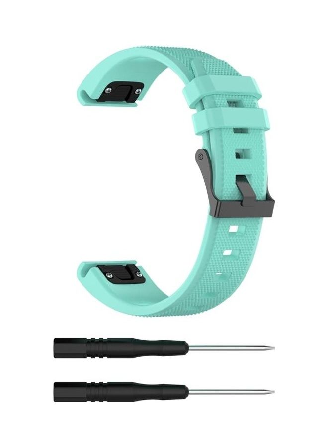 BGM Silicone Replacement Watchband Strap For Garmin Fenix 5S- 20mm Mint Green