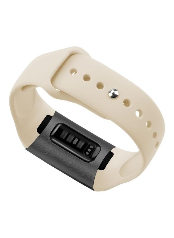 BGM Replacement  Silicone Strap For Fitbit Charge 3 22mm Beige - Image 3