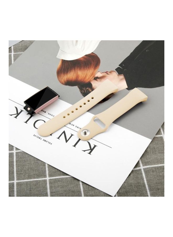 BGM Replacement  Silicone Strap For Fitbit Charge 3 22mm Beige - Image 5