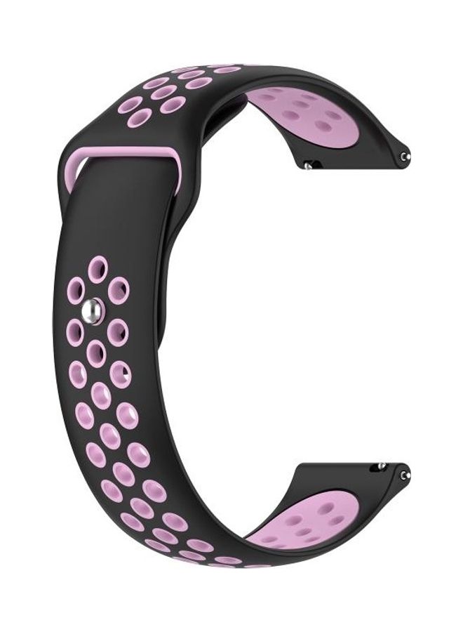 بي جي إم سوار بديل من السيليكون بلونين، لساعة هواوي ووتش 3/3 برو، مقاس 22 مم. أسود - Image 1