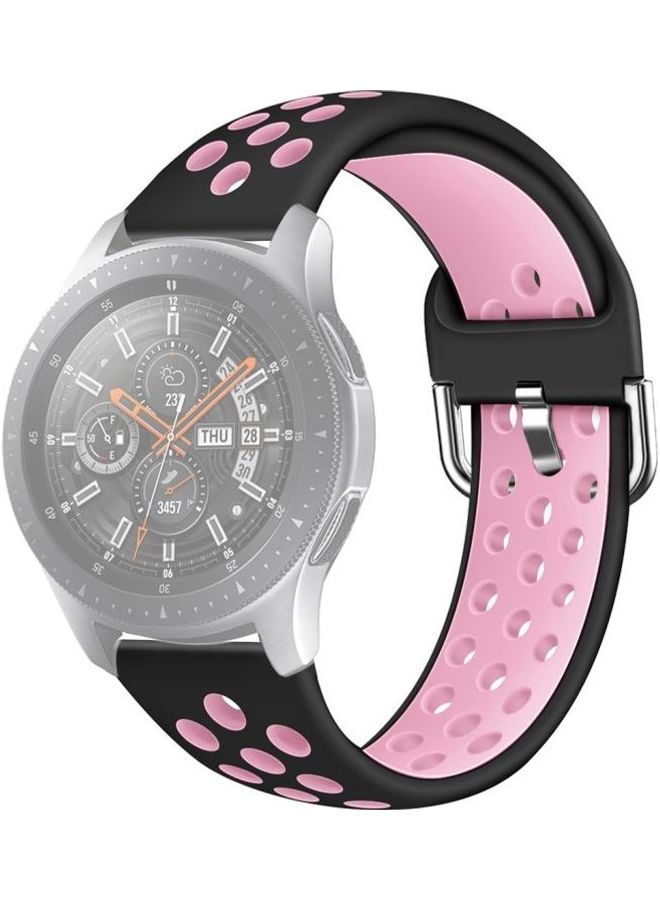 بي جي إم سوار معصم من السيليكون بلونين لساعة جالاكسي 46/S3/ هواوي GT 1/2 مقاس 22 مم أسود - Image 1