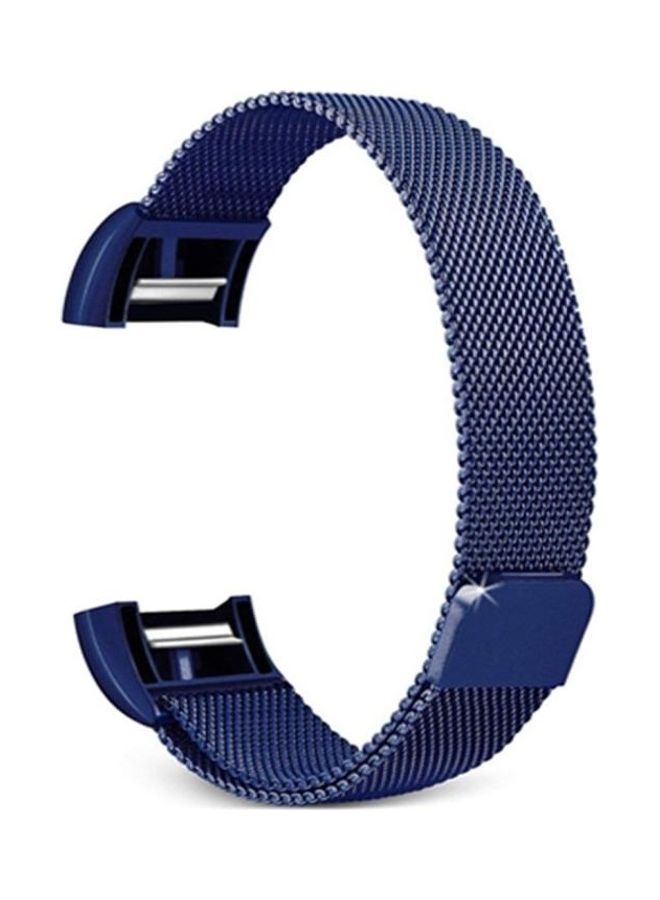 BGM Smart Watch Stainless Steel Wrist Strap Watchband for FITBIT Charge 2 Blue - Image 1