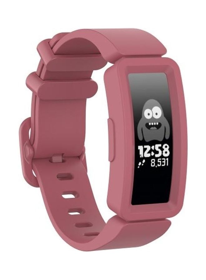 BGM Smart Watch Silicon Wrist Strap Watchband For Fitbit Inspire Watermelon Red - Image 2