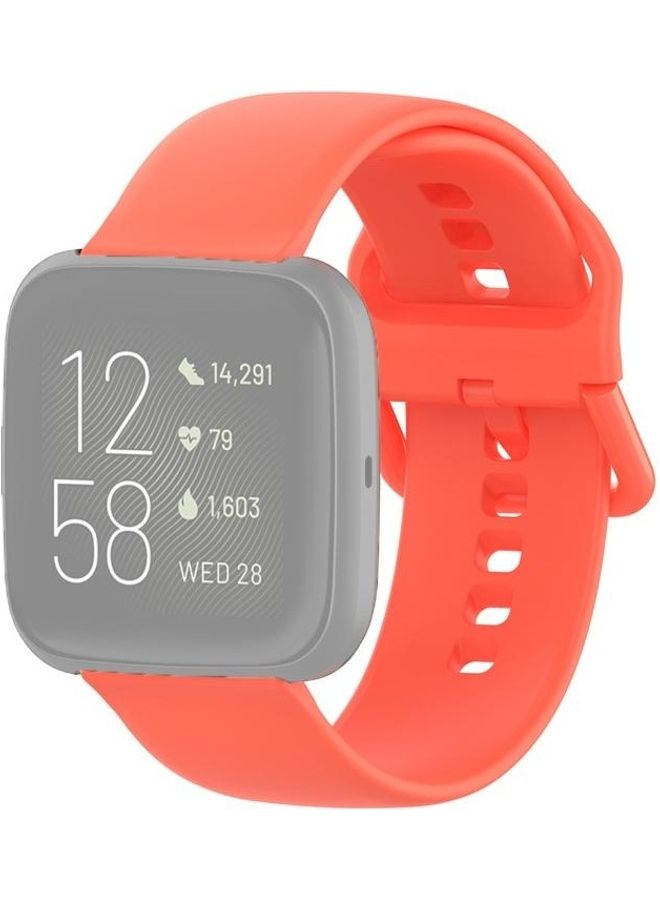 BGM Silicone Wrist Strap Watch Band For Fitbit Versa 2/Versa/Versa Lite/Blaze Orange - Image 1