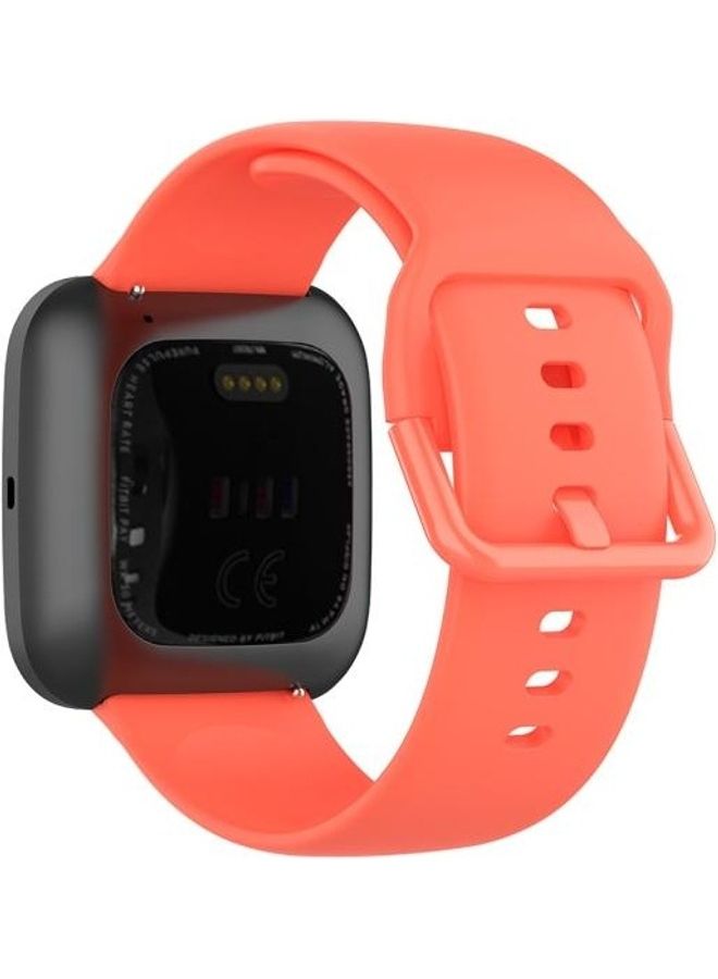 BGM Silicone Wrist Strap Watch Band For Fitbit Versa 2/Versa/Versa Lite/Blaze Orange - Image 4