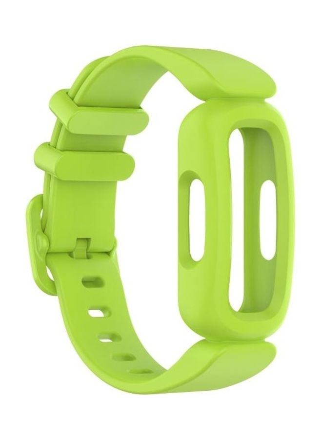 BGM Silicone Integrated Replacement Strap Watchband For Fitbit Ace 3 Lime Green - Image 1