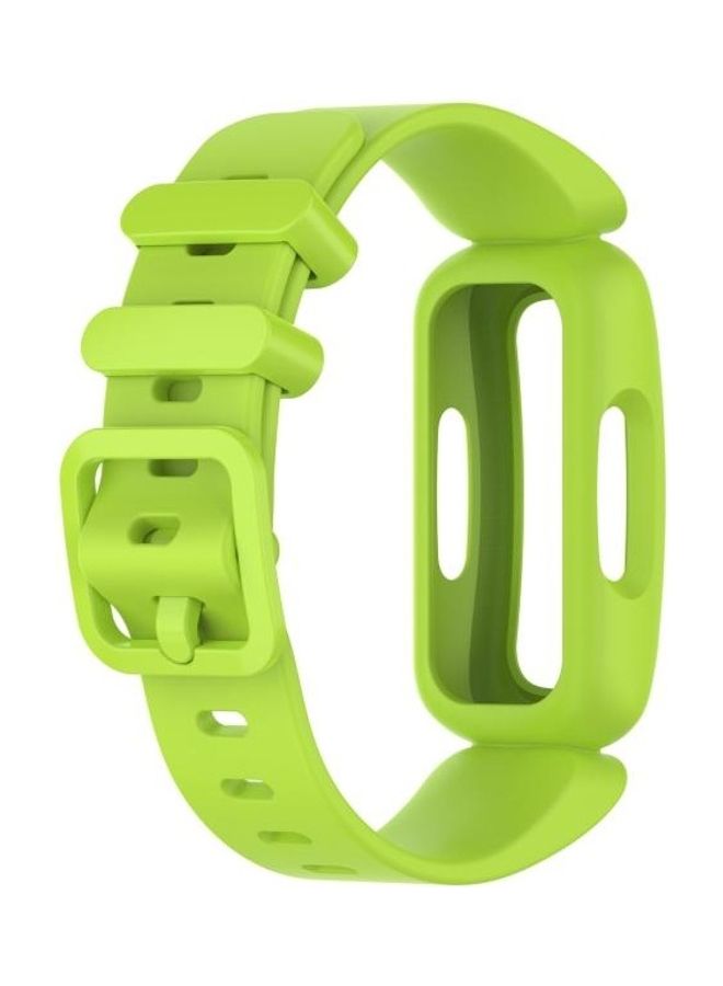 BGM Silicone Integrated Replacement Strap Watchband For Fitbit Ace 3 Lime Green - Image 3