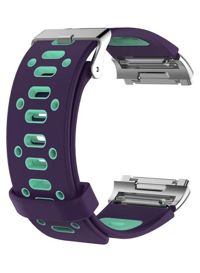 بي جي إم سوار معصم بديل بتصميم من لونين مزود بإبزيم لساعة فيتبيت أيونيك بنفسجي/أخضر