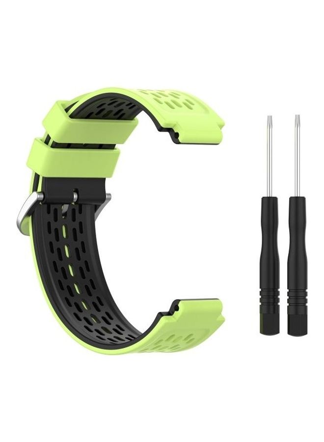 BGM Silicon Replacement Strap Watchband For Garmin Approach S2/S4 Lime Green/Black - Image 3