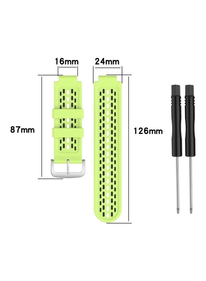 BGM Silicon Replacement Strap Watchband For Garmin Approach S2/S4 Lime Green/Black - Image 4