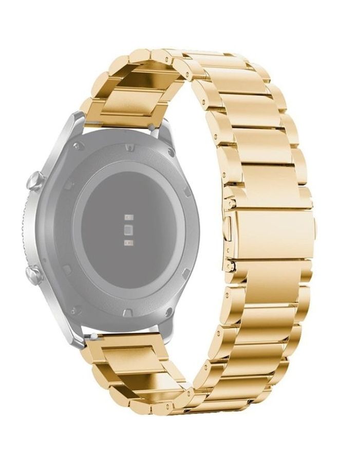 BGM Stainless Steel Wrist Watch Band for Samsung Gear S3 22mm Gold - Image 2