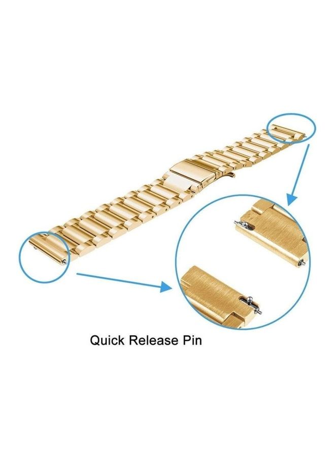 BGM Stainless Steel Wrist Watch Band for Samsung Gear S3 22mm Gold - Image 4