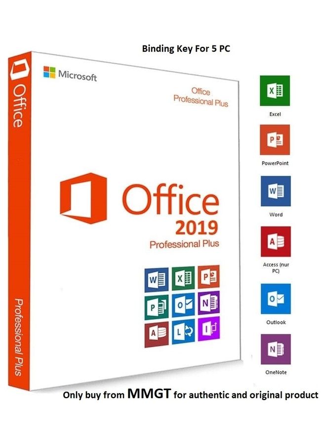 Microsoft - Office Pro. Plus 2019 Lifetime Product Key For 5 PC Multicolour - Image 1