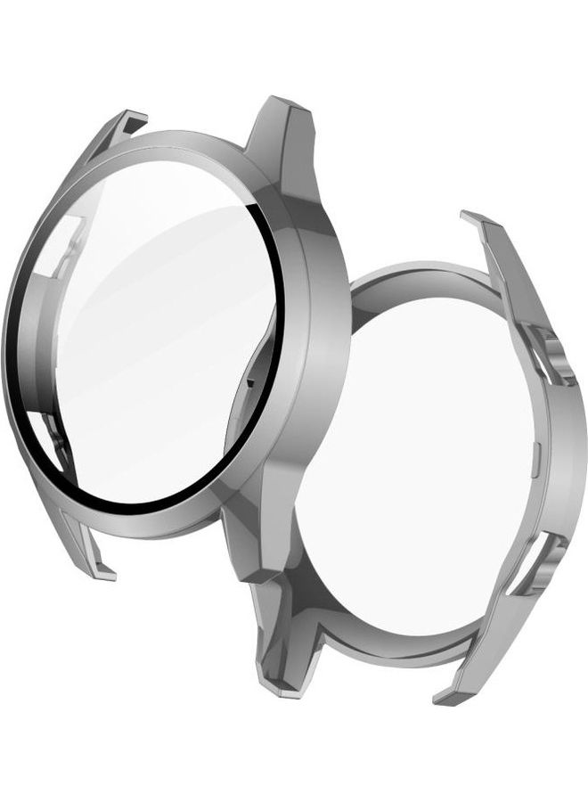 BGM 2 in 1  Tempered Glass Screen Protector + Fully Plating PC Case For Huawei Watch GT2 46mm Grey - Image 1