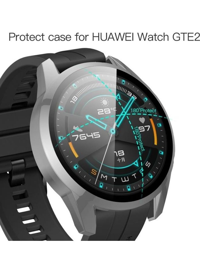 BGM 2 in 1  Tempered Glass Screen Protector + Fully Plating PC Case For Huawei Watch GT2 46mm Grey - Image 4