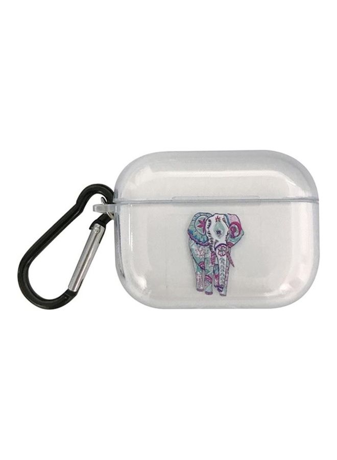 BGM Transparent TPU Painting Earphone Protective Case with Hook For AirPods Pro Multicolour - Image 1