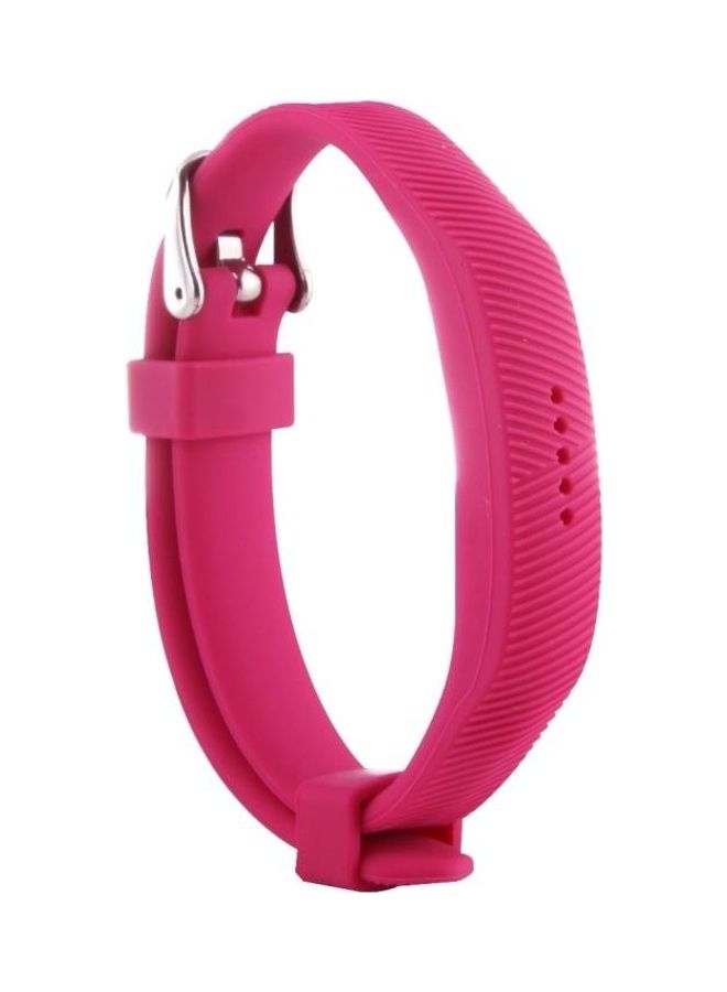 BGM Oblique Texture Silicone Watchband Replacement For Fitbit Flex 2 Bracelet-25cm Magenta - Image 1