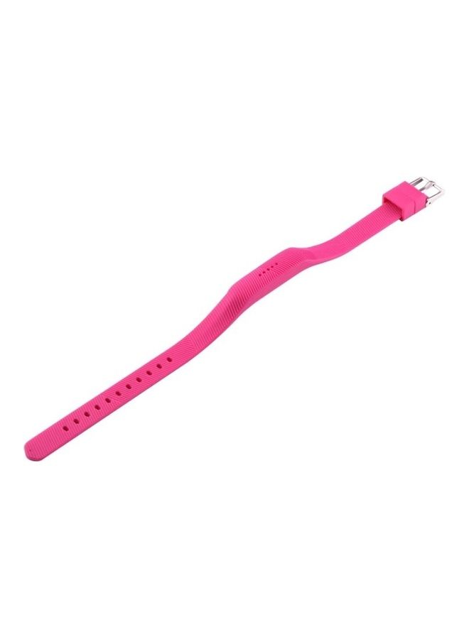 BGM Oblique Texture Silicone Watchband Replacement For Fitbit Flex 2 Bracelet-25cm Magenta - Image 2