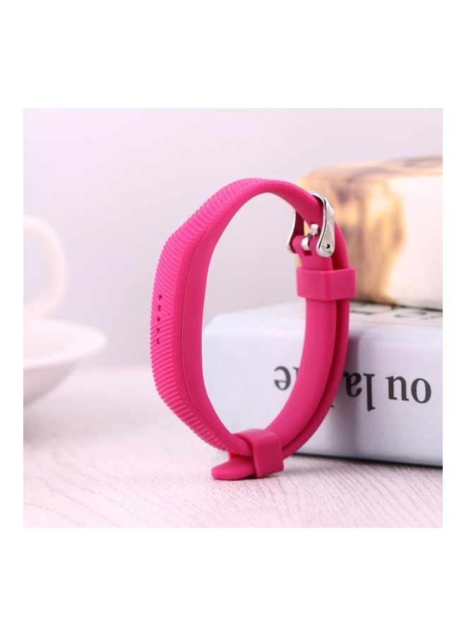 BGM Oblique Texture Silicone Watchband Replacement For Fitbit Flex 2 Bracelet-25cm Magenta - Image 3